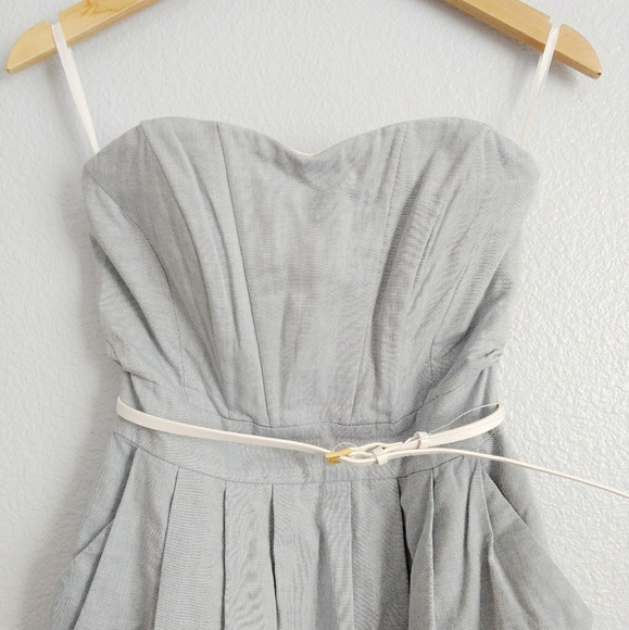 NWT h&m strapless chambray dress - Picture 3 of 5